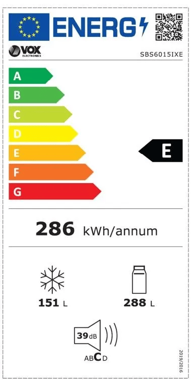 მაცივარი VOX SBS 6015 IXE — 3