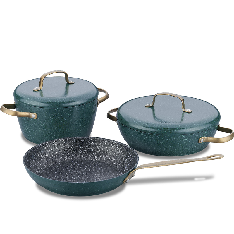 ჭურჭლის ნაკრები Korkmaz A2607 VINTAGE green.Cookware Set (5 pcs)