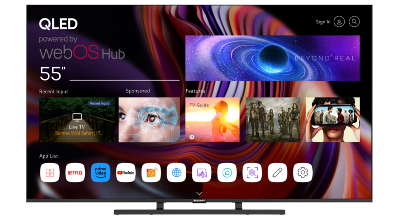 ტელევიზორი SUNNY 55'' (SN55QDU252) QLED WebOS TV