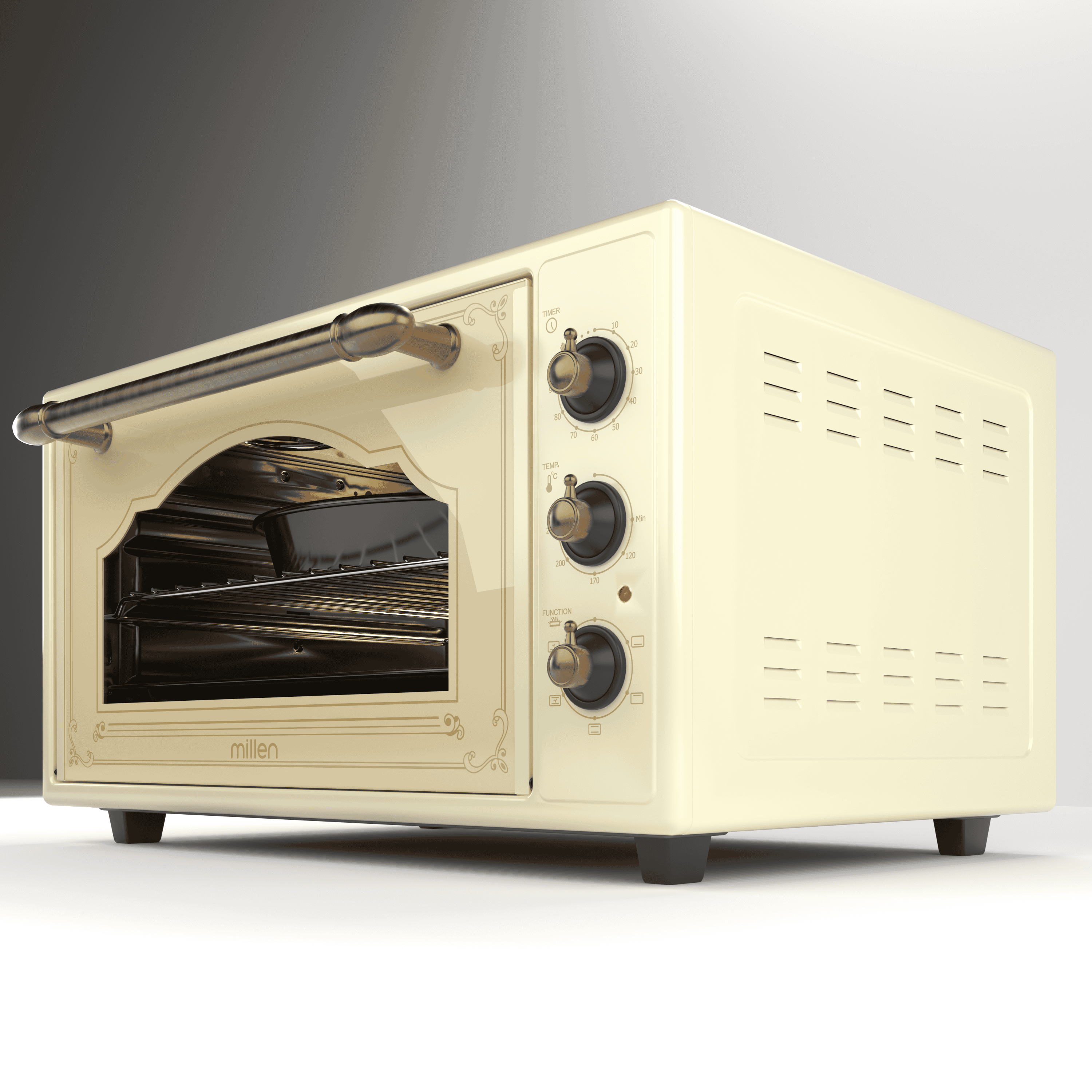 Millen ელ. მინი ღუმელი MMO45R BEIGE — 3