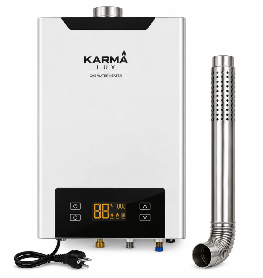 გაზის წყლის გამაცხელებელი Karma Lux